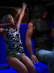 Bestial cyborg tortures and shags a juicy miniature girl...